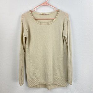 Athleta Merino Nopa Tunic Sweater Womens‎ XS 100% Merino Extra Fine Wool IVORY